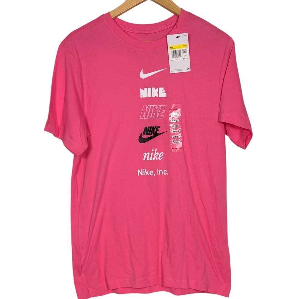 Nike Mens Sportswear Swoosh Graphic T-Shirt Pink DZ2875-684 Size‎ Small NWT